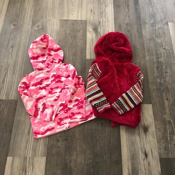 Maggie‎ & Zoe/ Jumping Beans Girls 4T Red and Pink Hoodies Bundle - Picture 6 of 6